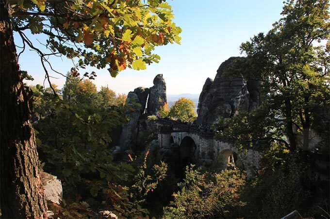 Blick auf die Basteibrücke